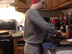 Video Surprise Sex While Making Dinner