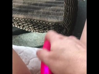 Masturbating for my neighbor. He kept trying not to watch