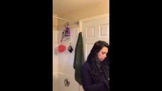catches Milf listening to music, showering and changing