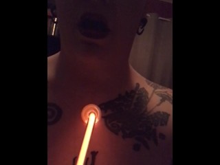 Testing my new neon wand on myself