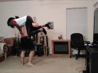 Ebony amateur lifts me