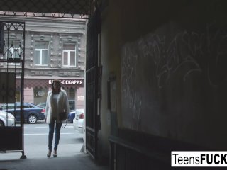 Big tittied teen Lana invites herself over for anal fun