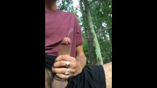 In The Woods A Hot Guy Performs And Cums