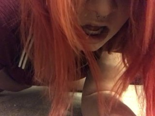exclusive, tattooed women, redhead, masturbation