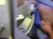 Preview 1 of Cumming in an airplane bathroom!