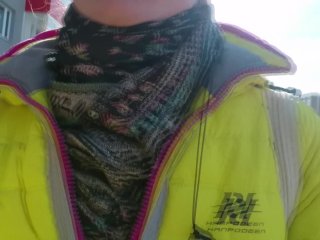 Magretta Dering voyeur morning: flashing boobs in the street