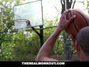 Preview 2 of Curvy babe Alexis Rodriguez lose on basketball game & plays with a big black cock 