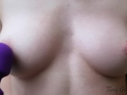 Preview 2 of Petite Pink Nipples, Meet Vibrator