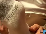 Preview 6 of Thug jock Evan Heinze caressing socks in foot fetish solo