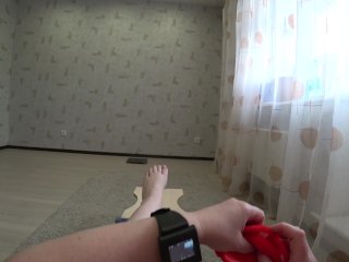 Foot fetish and ASMR. Dress stockings and shoes on plump_legs. POV