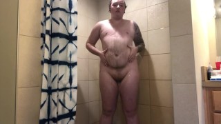 Trans Chub in Shower