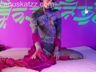 skinny tattoo teen bdsm anal bondage shibari masturbation squirt rope play
