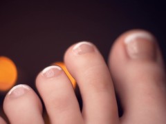 Just Painting My Toe-Nails; French Tip.