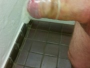 Preview 3 of Filling Condom With Cum In Public Toilet - SlugsOfCumGuy