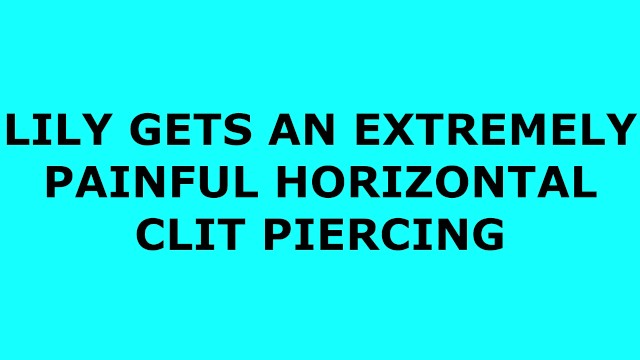 Painful Horizontal Clit Piercing / Needle Torture BDSM