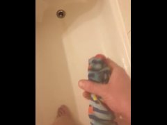 Master pisses and cums