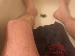 Master pisses on Normas clothes whileshes at_school