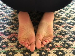 Perfect Teen Feet Scrunching Doing Yoga