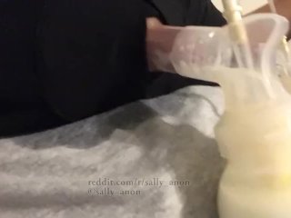 BBW Big Tit Lactating MILF Huge Nipples Pumps Milk Montage