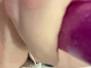 Preview 6 of Tightest asshole close up anal play with vibrating anal toy moaning milf