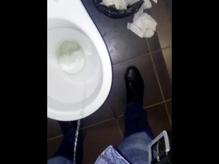 pissing in public toilet