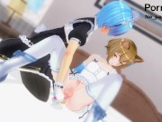 Preview 2 of Felix X Rem Re zero hentai femdom anal vibrator trap custom maid 3d 2 COM