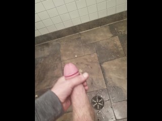 Huge Orgasm in Gas Station Bathroom
