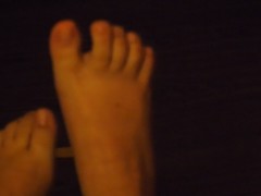 Teen Takes Off Socks And Stretches Her Toes