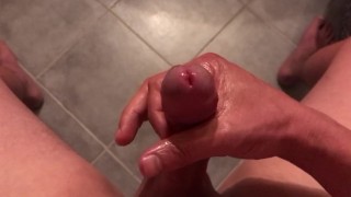 Prostate massage & masturbation till sticky cumshot