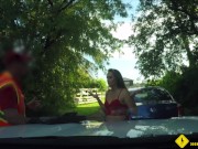 Preview 3 of Roadside - big booty latina chick fucks her mechanic in the woods