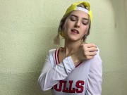 Preview 1 of Horny schoolgirl teases her classmate and gets covered in cum - Eva Elfie