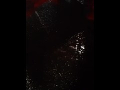 Peeing in front of my car while waiting for a train to pass