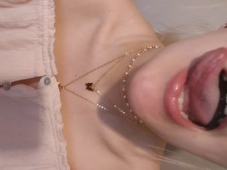 mouth, gene simmons tongue, tongue fetish, solo female