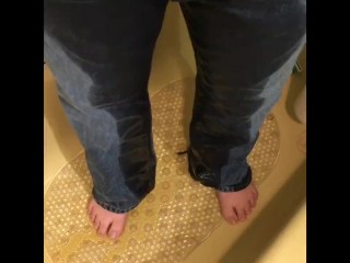 Calça Jeans De Banheira De Molho