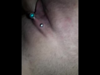 clit piercing, amateur, blonde, big dick tight pussy