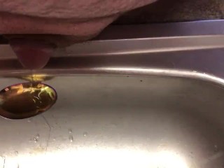 Lance Tiny Dick Pissing in Kitchen Sink