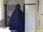 Preview 1 of Arab Muslim in Burqa Striptease and Dancing - HOT