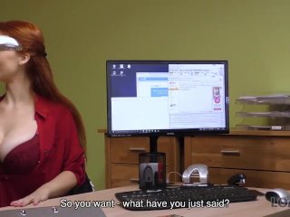 LOAN4K. Agent Screws Busty Redhead Because She_Really Needs Money