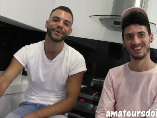 AmateursDoIt - Monster Cock Stud Fucks Hairy Jock in Kitchen before Cumshot