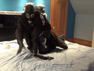 frogman in trench coat fucks his orca dummy