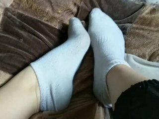foot worship, sexy, solo female, socks