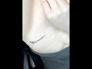 A little car play with a pretty pink pussy