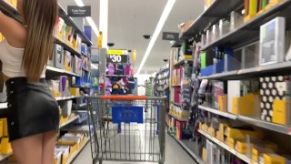 A Real Freak recording Hot chick at Walmart - Lexi Aaane