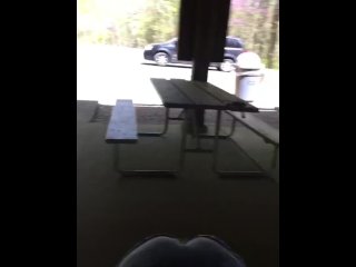 Goth teen sucks cock at public  park