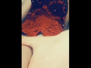 Sexy Blonde Girl Trap Rubs Her Pussy