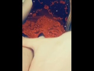 Sexy Blonde Trap Rubs Her Pussy