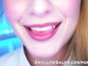 Preview 2 of JESS GIVES CLIENT SLOPPY BLOWJOB THEN GETS FUCKED - SWALLOW SALON