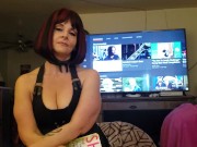 Preview 1 of CUM BUBBLE SWALLOWING Tattooed Thick MILF Sucks Fucks Married Neighbor FANTASY ROLEPLAY