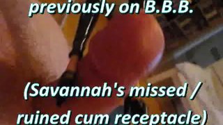 BBB presenteert: Savannah's Cum Container (WMV met SlowMotion)
