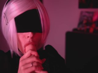 Nier Automata 2B cosplay - hot 18_yo cosplayer_anal & Ahegao